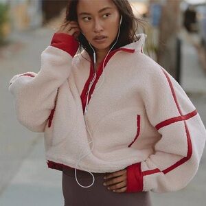 Free People Movement Mountain High Half Zip Fleece Ballet Slipper FP XS NWT NEW